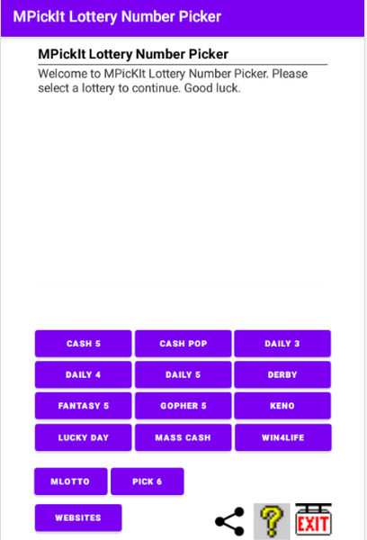 MLotto Lottery - The Free Lottery Game MLotto play the lottery free. The lotteries and options available depend on the version.
